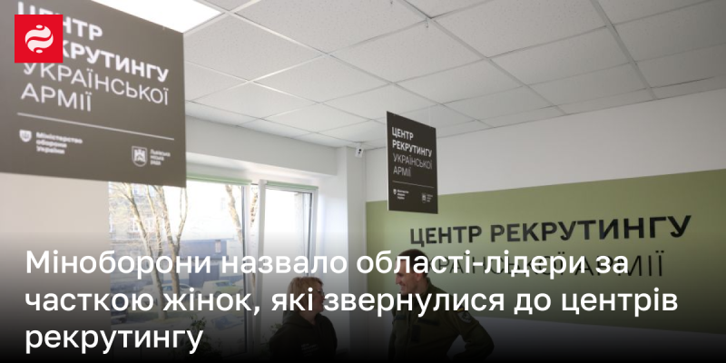 Міністерство оборони визначило регіони, де найбільша кількість жінок звернулася до рекрутингових центрів.