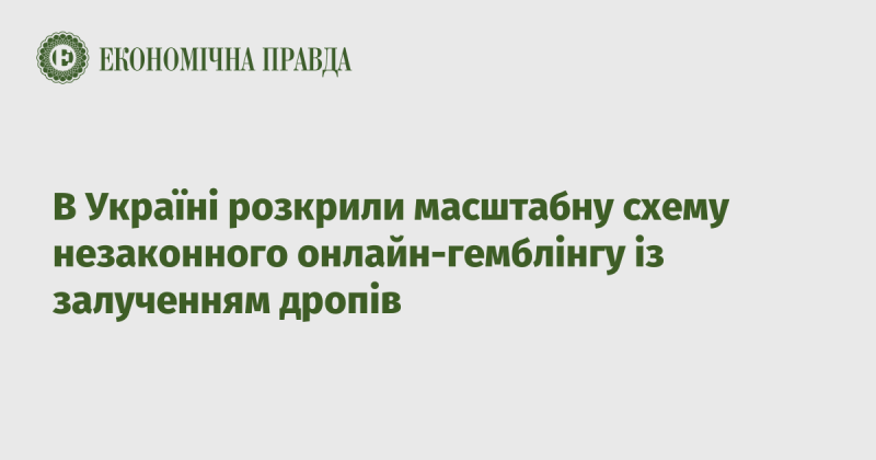 В Україні виявили великий злочинний механізм нелегального онлайн-гемблінгу з використанням дропів.